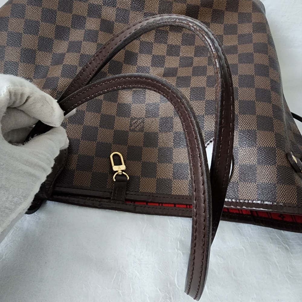 Auth Louis Vuitton Neverfull Damier Ebene MM Tote Bag - Picture 9 of 12